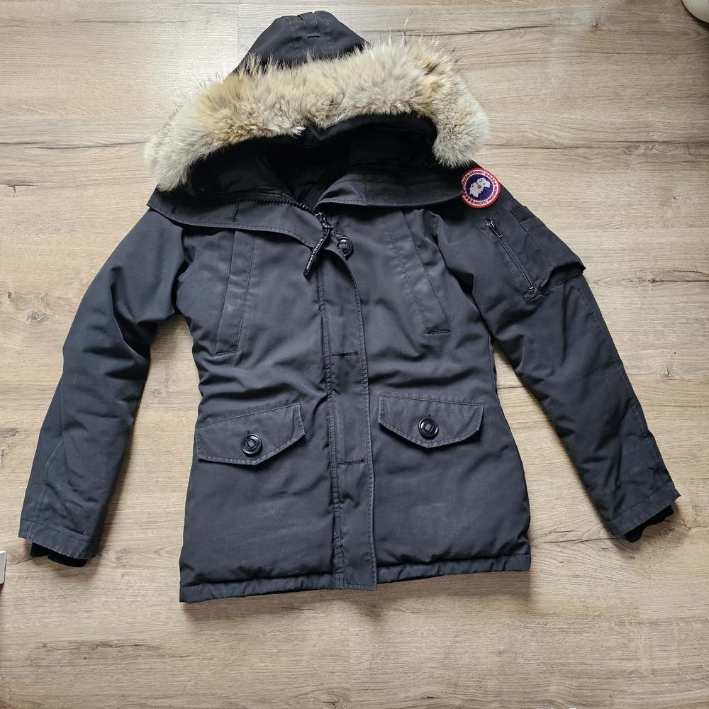 Canada Goose Charcoal Ski Jacket with Fur Trim